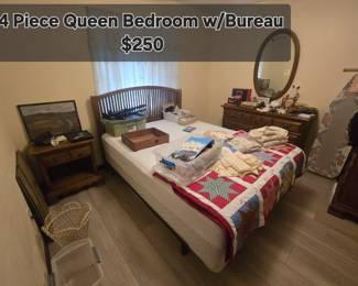 4 pc Queen Bedroom w/ Bureau
           $250