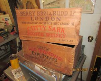 old shipping dovetail crates