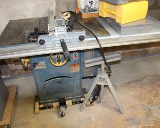 Table Saw and Extension Roller Stand