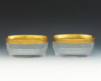 Two Moser Splendid Ovoid Bowls