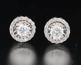 14K Gold and Diamond earrings.