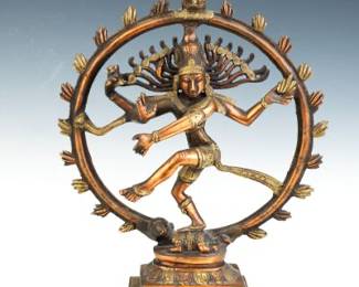 Hindu God Shiva Nataraja Mix metlas Sculpture, as Lord of the Dance