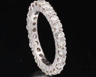 Ladies Gold and Diamond Eternity Band