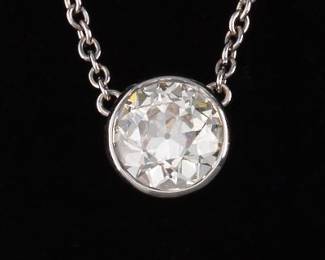 18K Gold Diamond Pendant On Chain