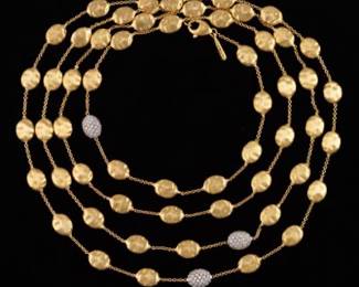 Marco Bicego 18K Gold and Diamond Necklace