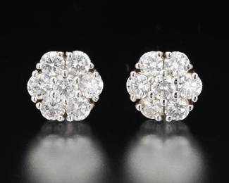 14K Gold and Diamond Earrings