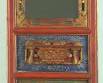 Chinese Carved Wood Mirrored Wall Panel