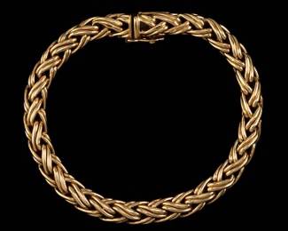 Tiffany Co. Gold Braided Bracelet