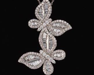 14K Gold Butterfly Pendant and Chain