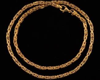 18K Byzantine Link Gold Chain