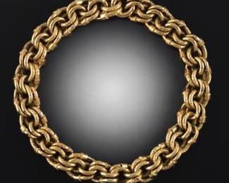 14K Woven Hollow link Bracelet