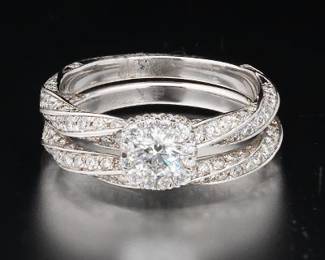 14K White Gold Engagement set