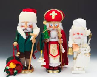 Three Santa Nutcrackers