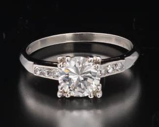 Ladies Platinum and Diamond Ring