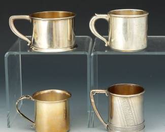 Four Sterling Silver Baby Cups, by Graham and Wallace