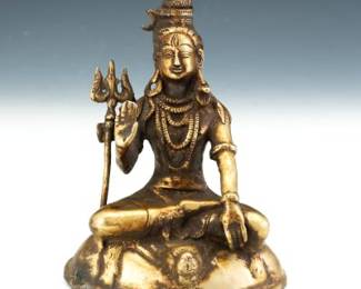 Hindu God Shiva Personal Shrine Bronze Sculpture
