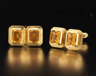 18K Citrine Cufflinks