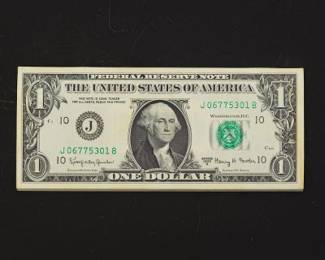 Fifty Consecutive 1963A $1 Federal Reserve Notes