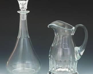 Two Moser Crystal Table Items