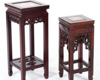 Two Chinese Hardwood Plant Stands