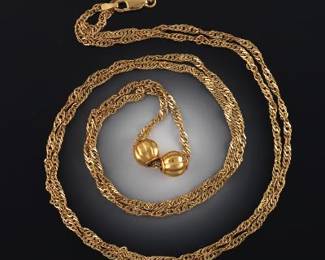 14K Gold Extra Long Chain
