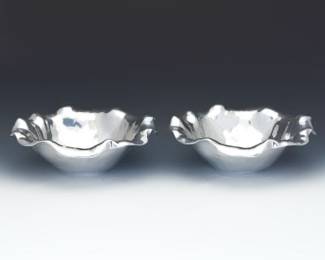 Two Beatriz Ball Polished Metal Bowl