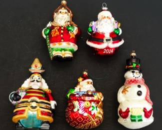 Five Christopher Radko Christmas Ornaments