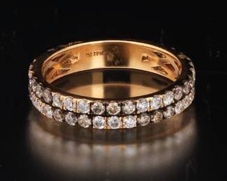 Ladies Gold and Diamond Band