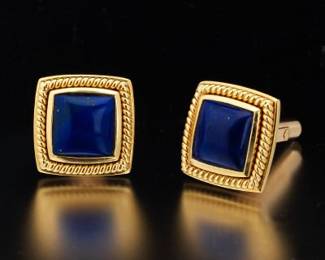 18K and Lapis Lazuli Cufflinks