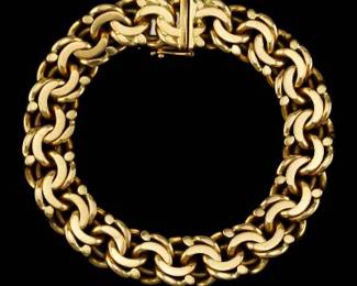 18K Heavy Curb Link Bracelet