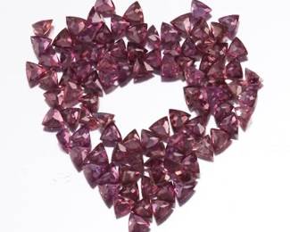 Multiple Unmounted 12.42 Ct Total Weight Garnet Trillion Cut Gems