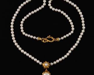 Paul Morelli 18K and Pearl Necklace