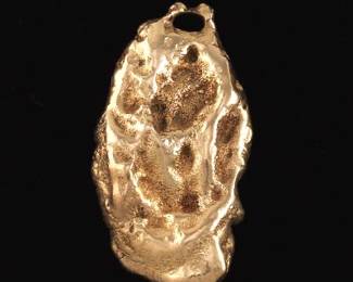 Nugget Style Gold Blob Pendant
