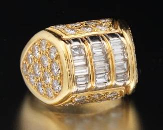 Ladies Gold and Diamond Ring