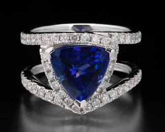 18K Gold Tanzanite an Diamond Ring