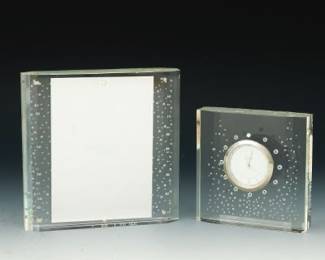 Mikimoto International Quartz Table Clock with Pearls, Presentation Box and Papers
