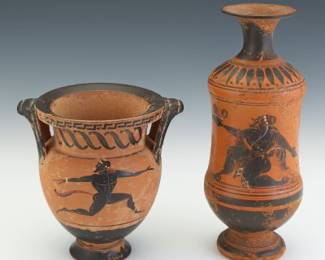Two Greek Black Figure Vases, after Antiquity