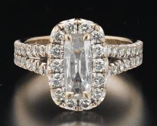 Henri Daussi Diamond Ring In a 18K Mounting