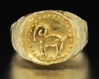 14K Ancient Motif Ring