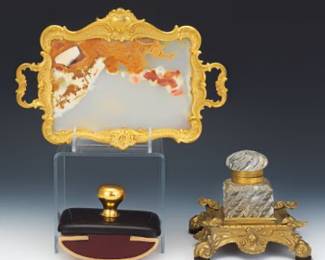Group of Desk and Decorative Accessories
