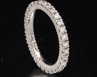Indy Facets Private Jeweler Platinum and Diamond Eternity Band