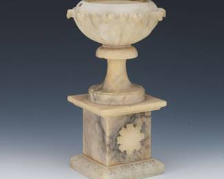 Grand Tour Alabaster Carved Urn