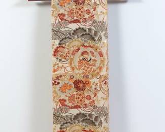 Japanese Embroidered Obi with Storks