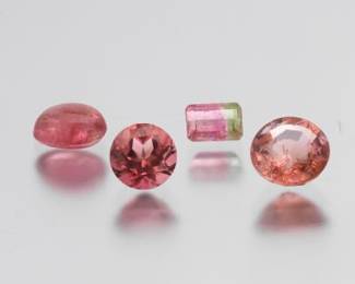 Unmounted Four 6.03 Ct Total Weight Pink Tourmalines