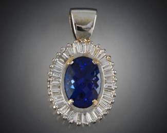 14K Tanzanite an Diamond Pendant
