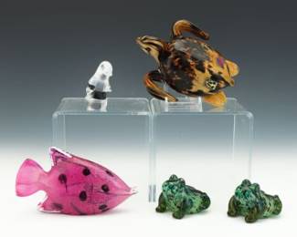 Group of Langham Glass Animal Figures