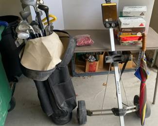 Golf Club Set, Hand Cart, And Plenty Of Balls