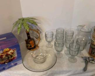 Glass Pitcher And Glassware Set And Other Helpful Serving Items
