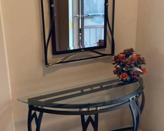 Great Entryway Table And Mirror Combo