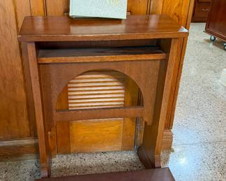 antique prayer bench and vintage bible